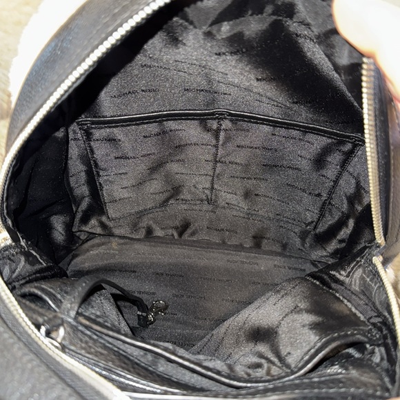 Michael Kors Rhea Pebbled Leather & Australian Shearling Multi Compart. Backpack - Picture 13 of 17